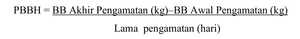 pertambahan berat badan harian ternak sapi potong (Salim, 2013)