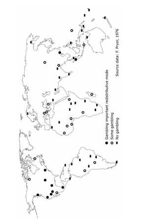 Prevalence of gambling in 60 pre‐capitalist societies (source data: Pryor, 1976)